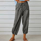 Bumbac Lin Straight Leg Wide Leg Pantaloni pentru femei
