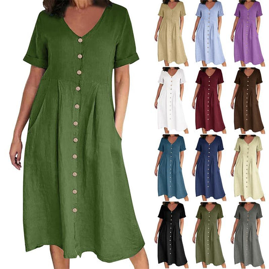 👗 Rochii casual cu gât în V pentru femei