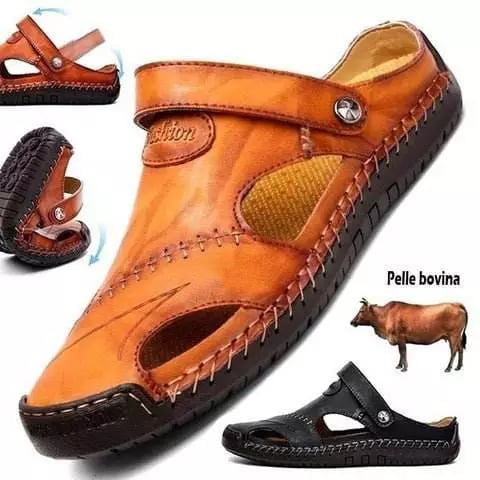 Men's Large Size Breathable Outdoor Soft Leather Sandals（Suitable for Summer）