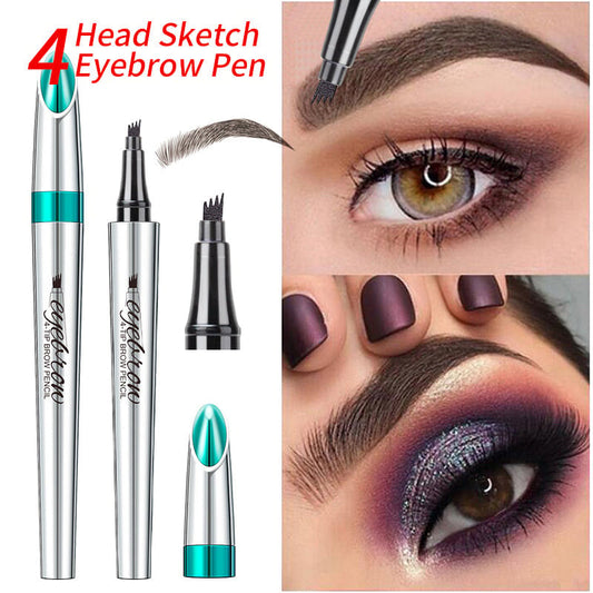 🔥 Cumpărați unul obțineți unul gratuit 🔥 -3D Waterproof Microblading Microblading Eyebrow Pencil 4 Fork Tip Tattoo Pencil