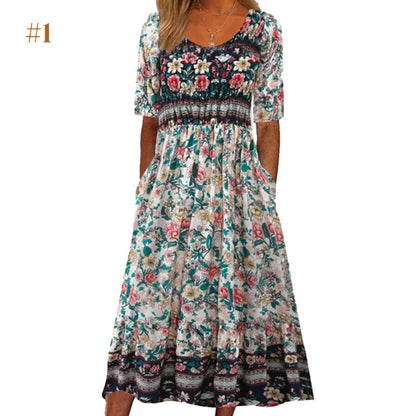 🌞 Rochii de vară cu imprimeu boho