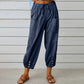 Bumbac Lin Straight Leg Wide Leg Pantaloni pentru femei