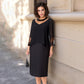 💝Rochii elegante negre cu mânecă 3/4 pentru femei