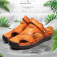 Men's Large Size Breathable Outdoor Soft Leather Sandals（Suitable for Summer）
