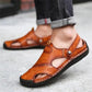 Men's Large Size Breathable Outdoor Soft Leather Sandals（Suitable for Summer）