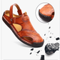 Men's Large Size Breathable Outdoor Soft Leather Sandals（Suitable for Summer）