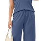 【S-2XL】💕 Top casual + pantaloni cu picioare largi