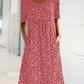 💖Rochie florală cu gât rotund