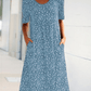 💖Rochie florală cu gât rotund