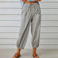 Bumbac Lin Straight Leg Wide Leg Pantaloni pentru femei