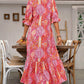 💃Rochie Boho Floral cu decolteu în V