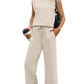 【S-2XL】💕 Top casual + pantaloni cu picioare largi