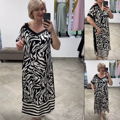 🌞 Rochii de Vară Noi 🔥 Rochie Fashionabilă cu Guler în V și Respirabilitate