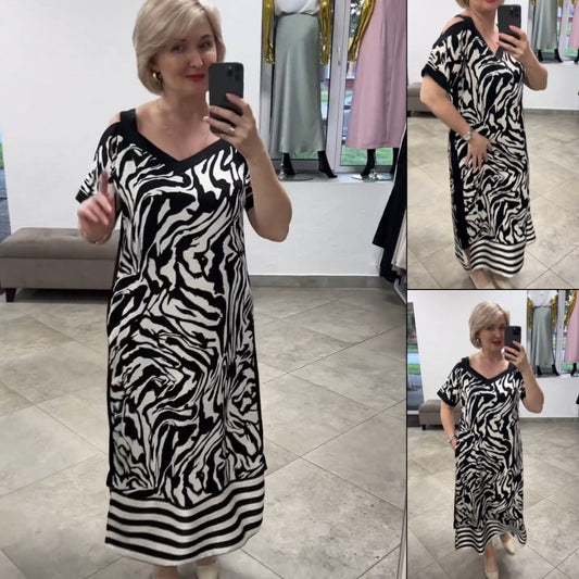 🌞 Rochii de Vară Noi 🔥 Rochie Fashionabilă cu Guler în V și Respirabilitate
