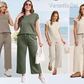 【S-2XL】💕 Top casual + pantaloni cu picioare largi