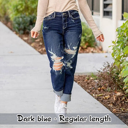 🔥 Vânzare fierbinte de vară ✨ Blugi de bumbac cu șolduri de ridicare a șoldurilor pentru femei.👖