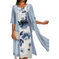 🌸 Rochie din două piese pentru femei, cu imprimeu floral