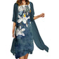 🌸 Rochie din două piese pentru femei, cu imprimeu floral