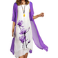 🌸 Rochie din două piese pentru femei, cu imprimeu floral