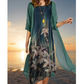 🌸 Rochie din două piese pentru femei, cu imprimeu floral