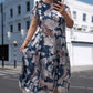 🌸Primăvara și vara moda florale rochie lungă