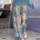 🦋🌸 Top lejer și pantaloni imprimați✨