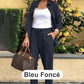 Top și pantaloni cu mânecă lungă din bumbac și in