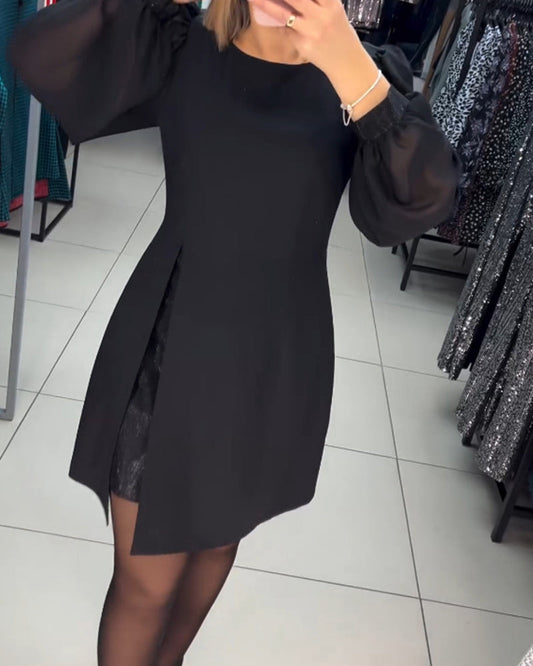 Elegant Puff Sleeve Dress