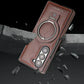 New Arrival-Luxury Leather Invisible MagSafe Stand Protective Shell for Samsung Z Fold 6/5/4/3