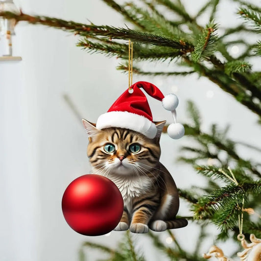 🎄10 bucăți 😻 Ornamente pentru pomul de Crăciun cu pisică. Ornamente suspendate pentru pisici