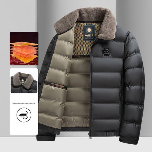 🔥Bărbați cald impermeabil Lapel Padded Jacket