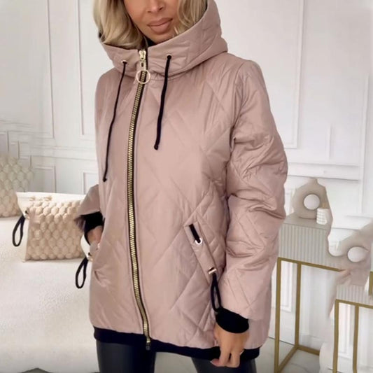 ❄️Winter Specials❄️ Parka Coat la modă pentru femei cu gât înalt și lungime de șold