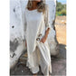 Primăvară și vară rochie nouă din bumbac și in + pantaloni set din două piese