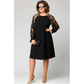 【S-4XL】👗Dantelă Patchwork rotund gât lung maneca rochie