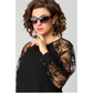 【S-4XL】👗Dantelă Patchwork rotund gât lung maneca rochie