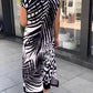 🔥 Rochie tipărită casual cu mânecă scurtă