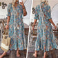 💃Rochie Boho Floral cu decolteu în V