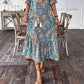 💃Rochie Boho Floral cu decolteu în V