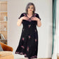 Plus Dimensiune V-neck rochie midi care curge