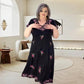 Plus Dimensiune V-neck rochie midi care curge