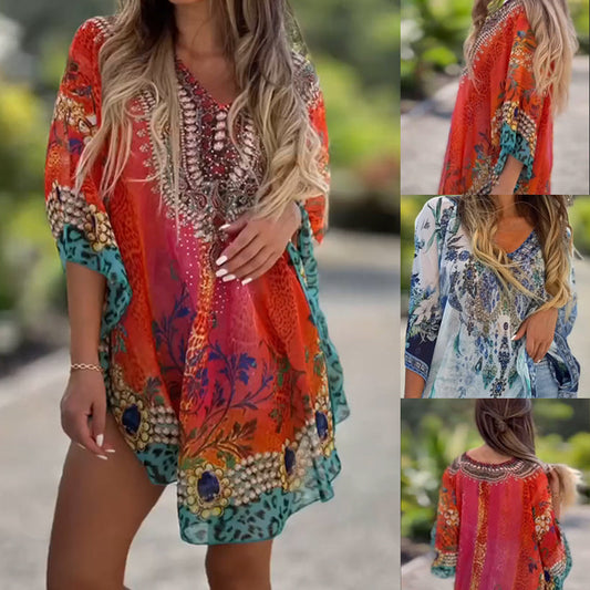 🌺Rochie boemă elegantă