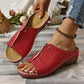 Peep Toe Slip on Wedge Sandale pentru femei