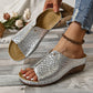 Peep Toe Slip on Wedge Sandale pentru femei