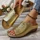 Peep Toe Slip on Wedge Sandale pentru femei