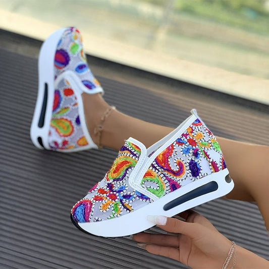 ✨Vânzare la cald 49% reducere🌸 Pantofi casual pentru femei cu talpă groasă din plasă respirabilă