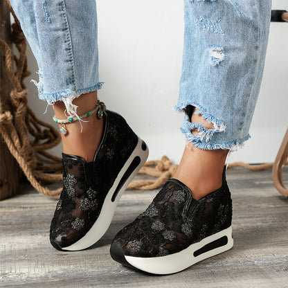 ✨Vânzare la cald 49% reducere🌸 Pantofi casual pentru femei cu talpă groasă din plasă respirabilă