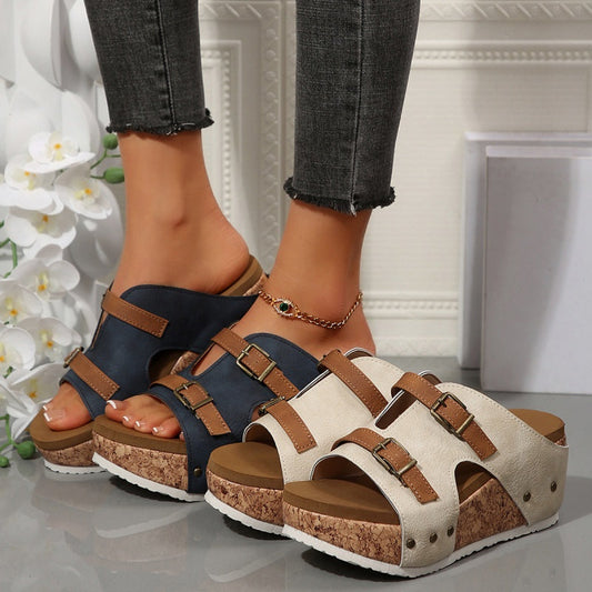 🔥PROMOȚIE ÎN ULTIMA ZI - 50%OFF🔥Cutout Platform Wedge Sandals