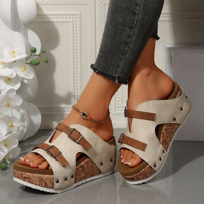 🔥PROMOȚIE ÎN ULTIMA ZI - 50%OFF🔥Cutout Platform Wedge Sandals