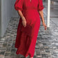 👗 Rochie cu mânecă cu bule din bumbac și in