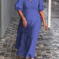 👗 Rochie cu mânecă cu bule din bumbac și in